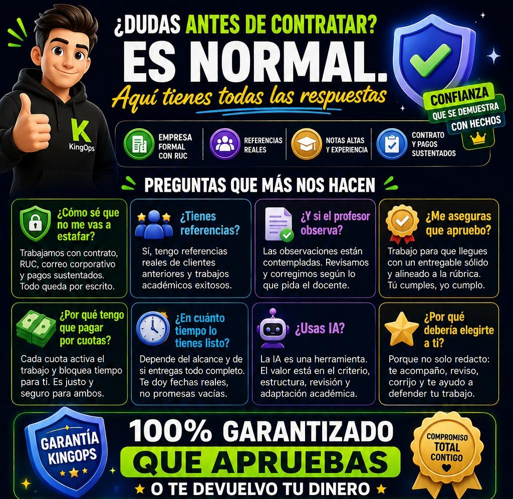 Garantía KingOps para tesis y papers